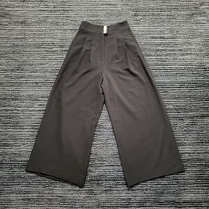 Ronny Kobo Size XS Black Tailored Pleated High Rise Wide Leg Trouser Pant